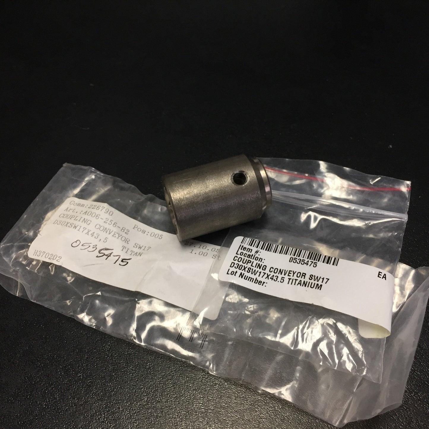 New – Open box Titanium Drive Shaft Coupling SW17, 17mm Socket Length 43.5mm, D30 x SW17 x 43.5