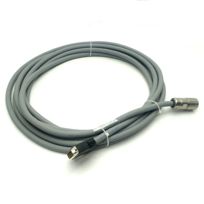 Used Kollmorgen CF-SS-CHGE-06 Motor Feedback Cable, 17-Pin Round to 15-Pin D-Sub, 6m
