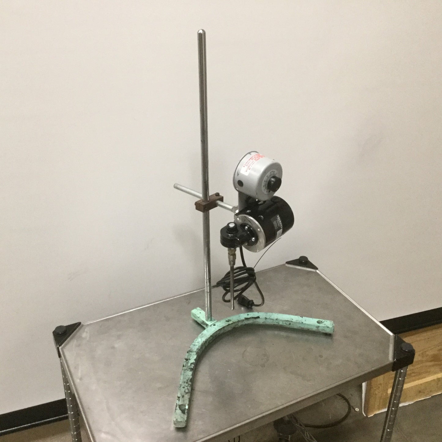 Used Talboy 102 Overhead laboratory Stirrer Mixer Jacobs Chuck 500-7500RPM Ratio 10:1