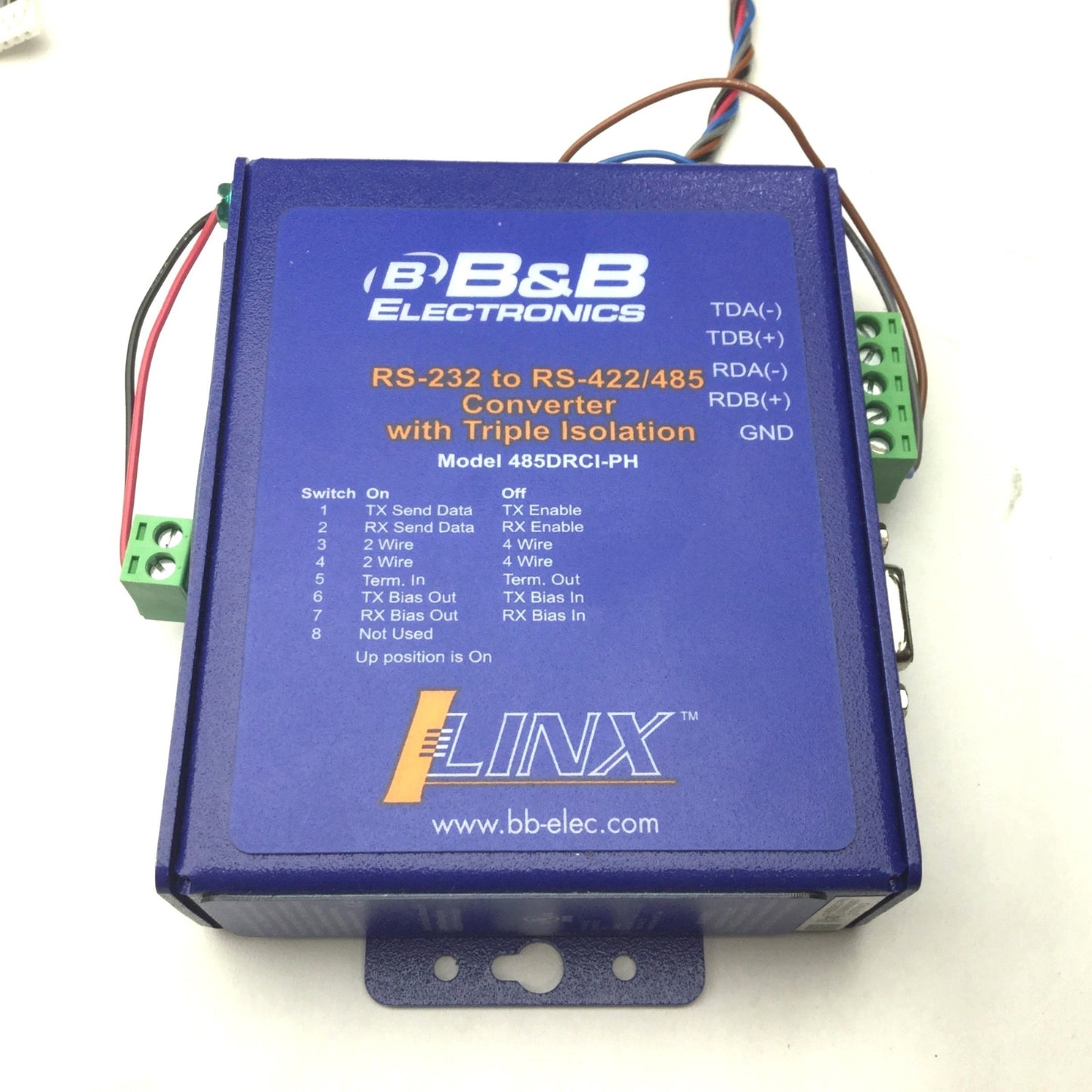 Used B&B Electronics 485DRCI-PH Converter w/ Triple Isolation, RS-232 to RS422/485