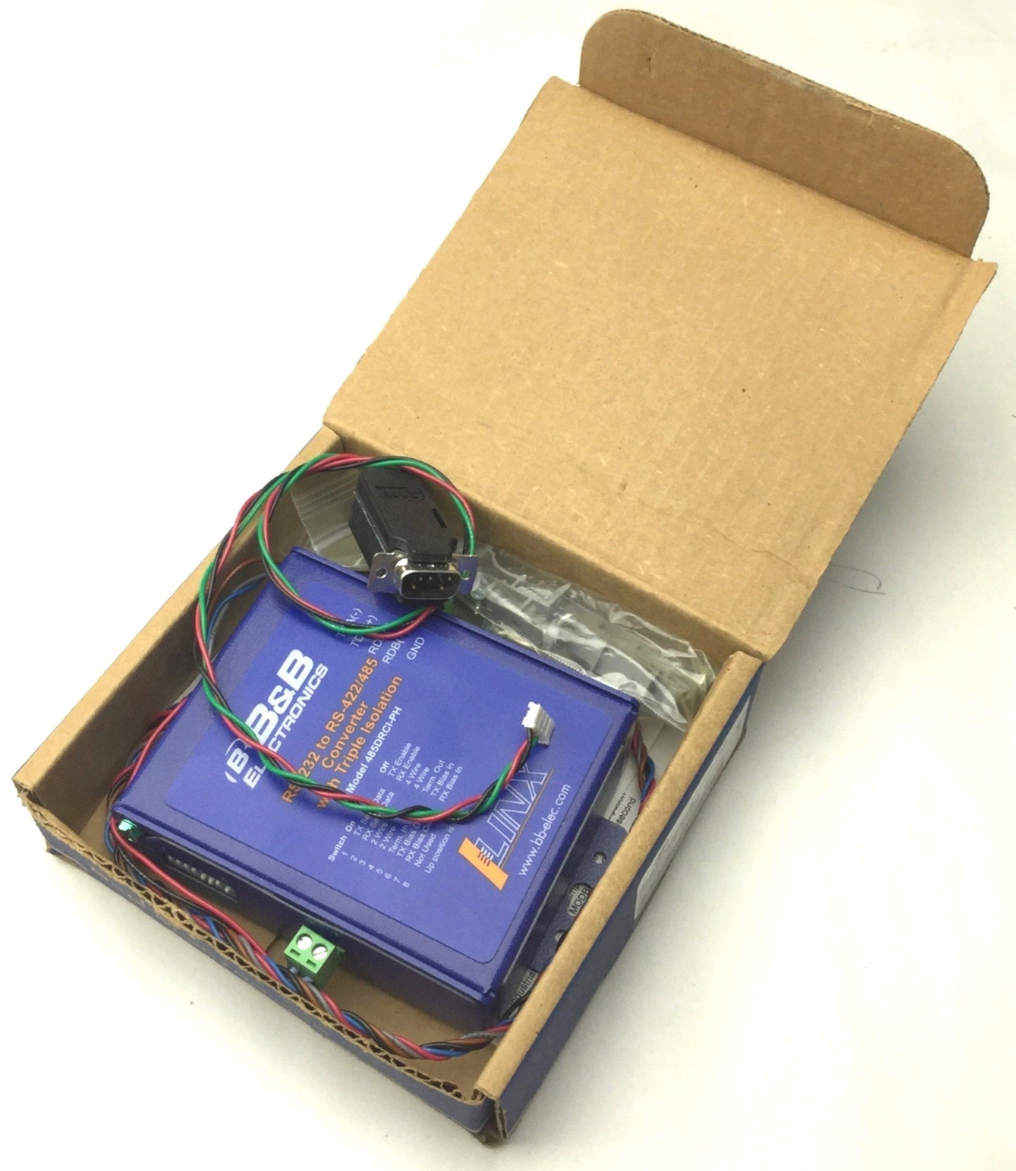 Used B&B Electronics 485DRCI-PH Converter w/ Triple Isolation, RS-232 to RS422/485