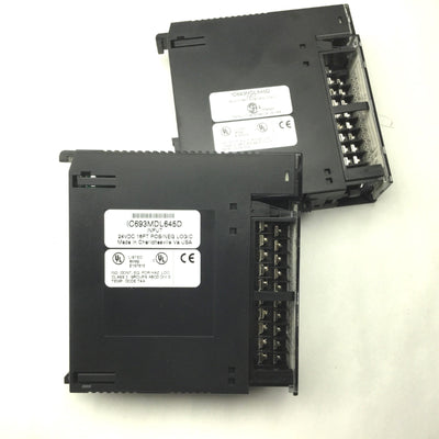 Used Lot of 2 GE Fanuc IC693MDL645D Input Module, 24VDC 16-Point POS/NEG Logic