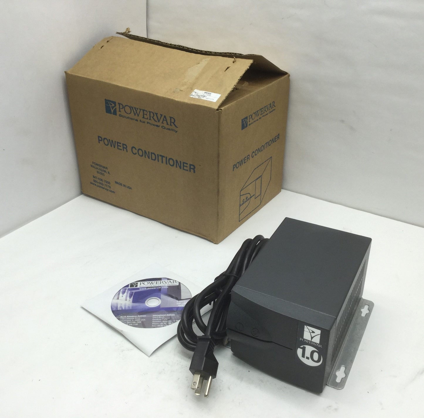 Used Powervar 61012-70R Line Power Conditioner 2-Outlet, 120VAC 1A ABC100-11W