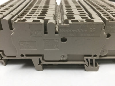 New – Open box Lot of 31 Weidmuller ZDU 2.5 Feed-Through Spring Clamp Terminal Blocks 800V 24A