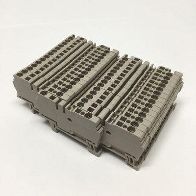 New – Open box Lot of 31 Weidmuller ZDU 2.5 Feed-Through Spring Clamp Terminal Blocks 800V 24A