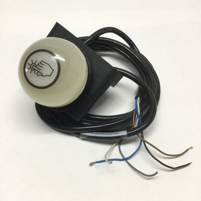 Used Banner K50ABTXGHQ EZ-LIGHT Illuminated Touch Button Switch, Green, NO, M12 5-Pin