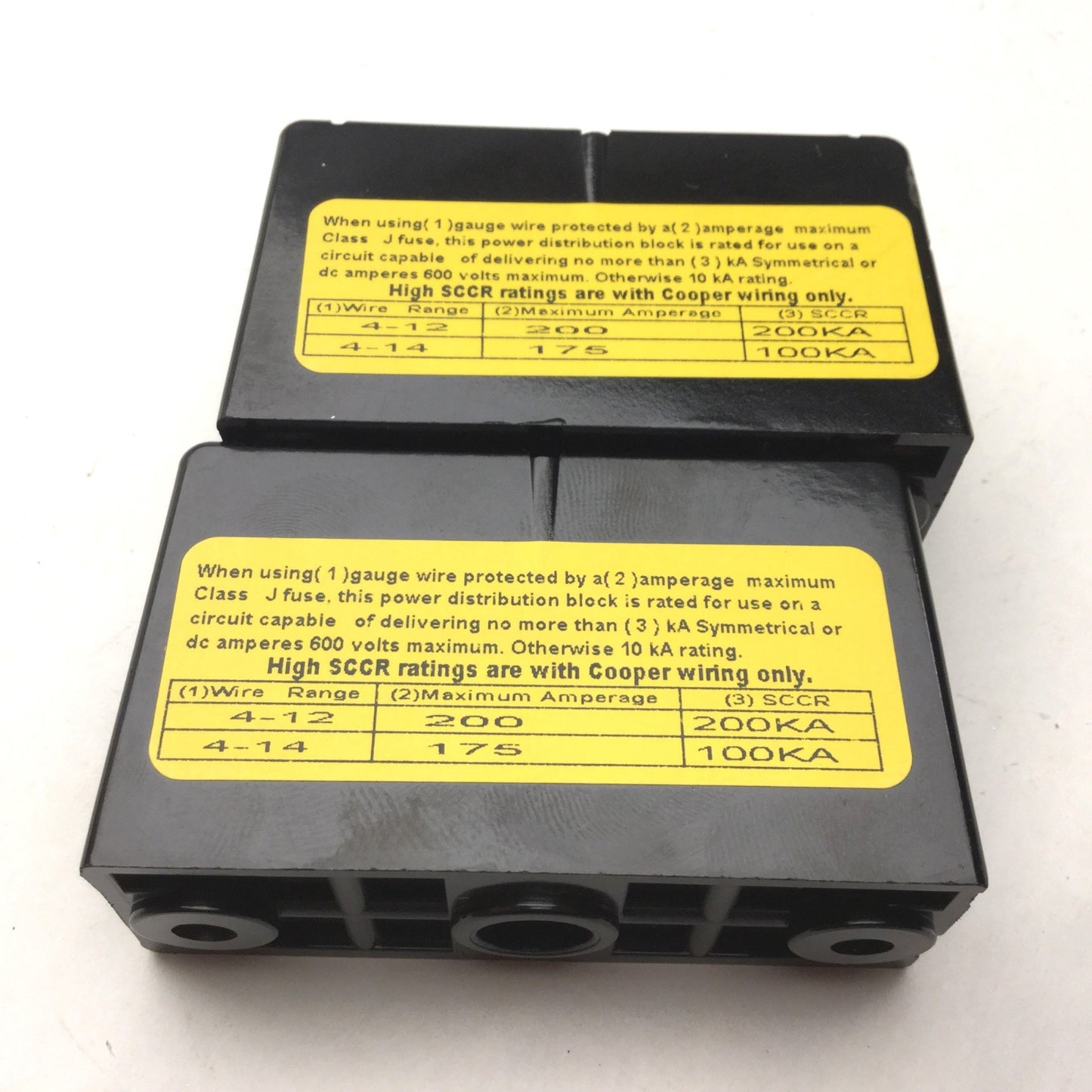 Used Lot of 2 BUSS 16220-1 Cable Connectors, Max: 175A, 600V, Wire Range: 4-12