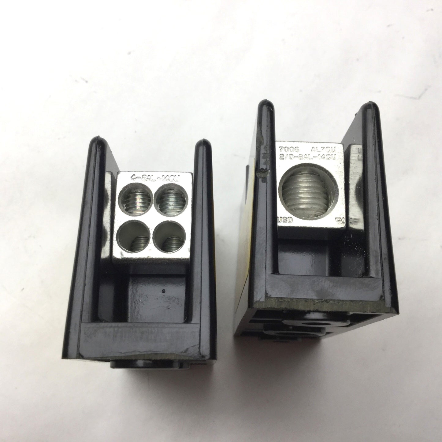 Used Lot of 2 BUSS 16220-1 Cable Connectors, Max: 175A, 600V, Wire Range: 4-12