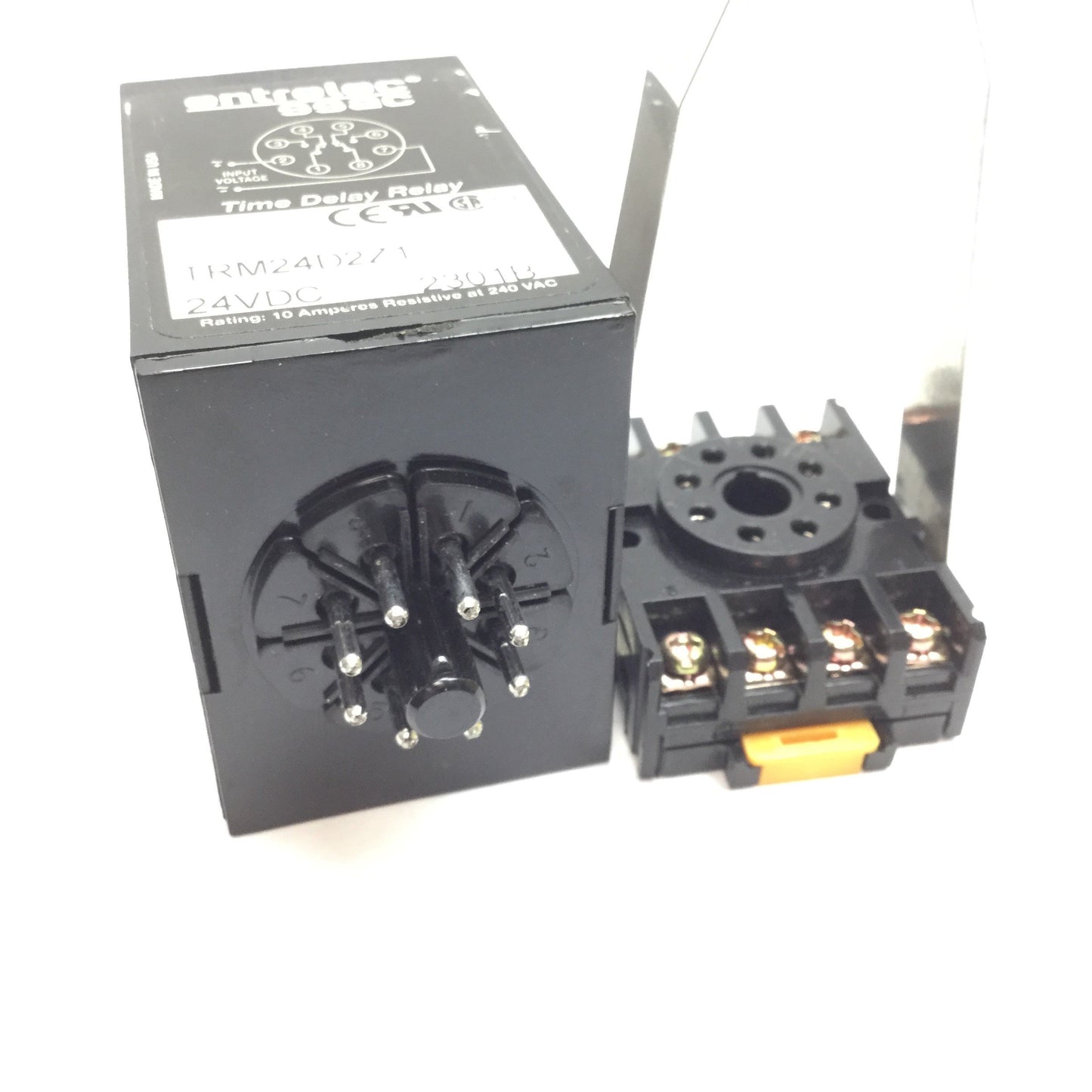 Used Entrelec TRM24D2Z1 Time Delay Relay, Input 24VDC, Range 0.05-1.0sec, 10A 240VAC