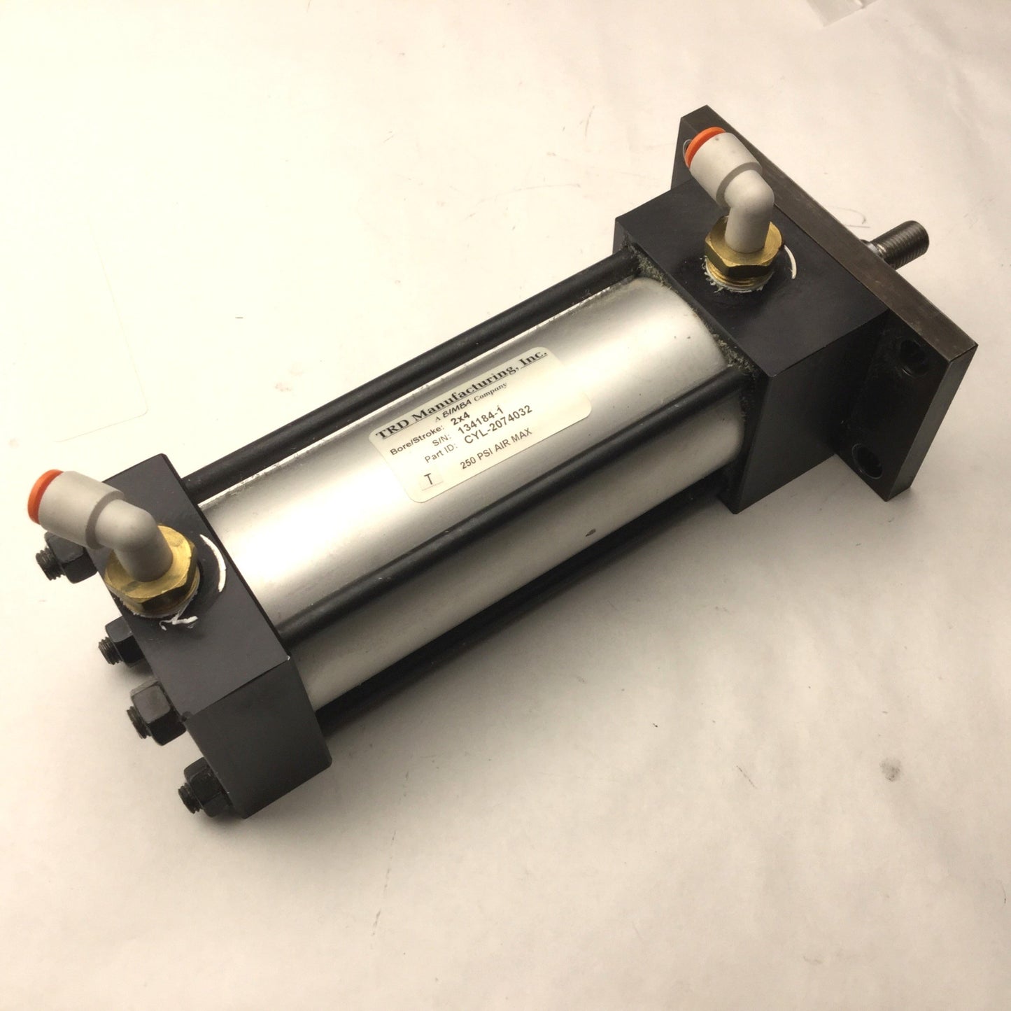 Used TRD Bimba CYL-2074032 Pneumatic Cylinder 2" Bore, 4" Stroke, 3/8" NPT, 250psi