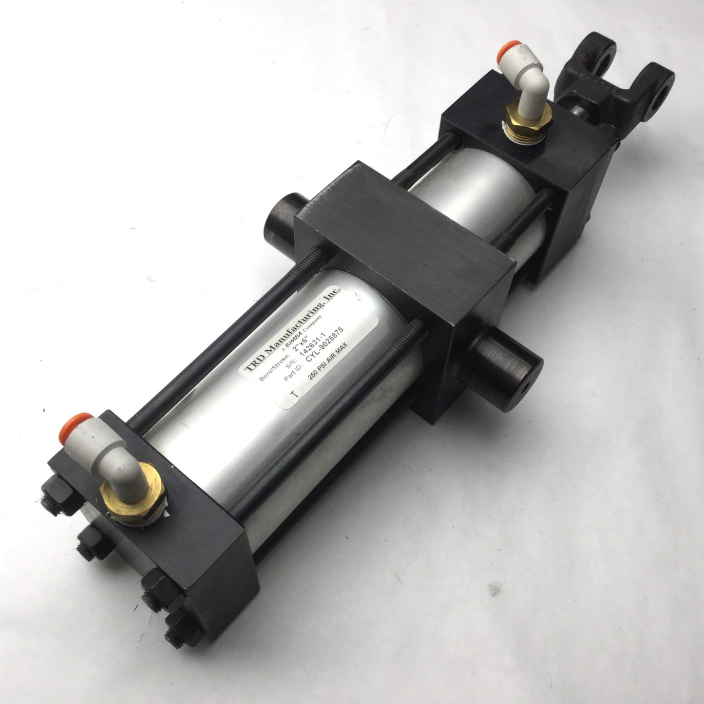 Used TRD Bimba CYL-9025875 Pneumatic Cylinder 2" Bore, 6" Stroke, 3/8" NPT, 250psi