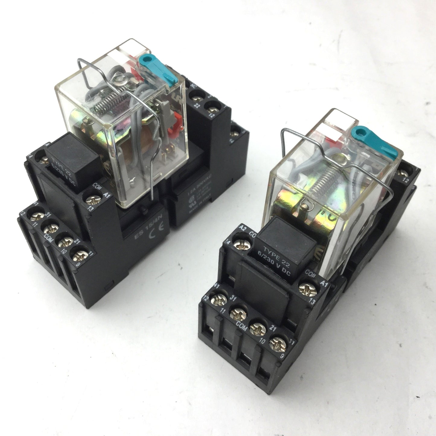 Used Lot of 2 Relpol E105728 Ice Cube Relays w/base, Resistance: 5A 250VAC, 5A 30VDC
