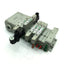 Used Bank of 6 Numatics Solenoid Valves w/ Manifold 24VDC 052BA4Z1ML61 52BB4Z2ML61