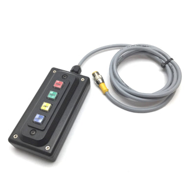 Used 4-Button Pendant Remote, 5-Pin Male M12 Connection, 6ft Cable