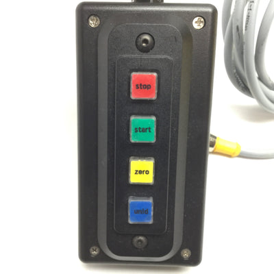 Used 4-Button Pendant Remote, 5-Pin Male M12 Connection, 6ft Cable