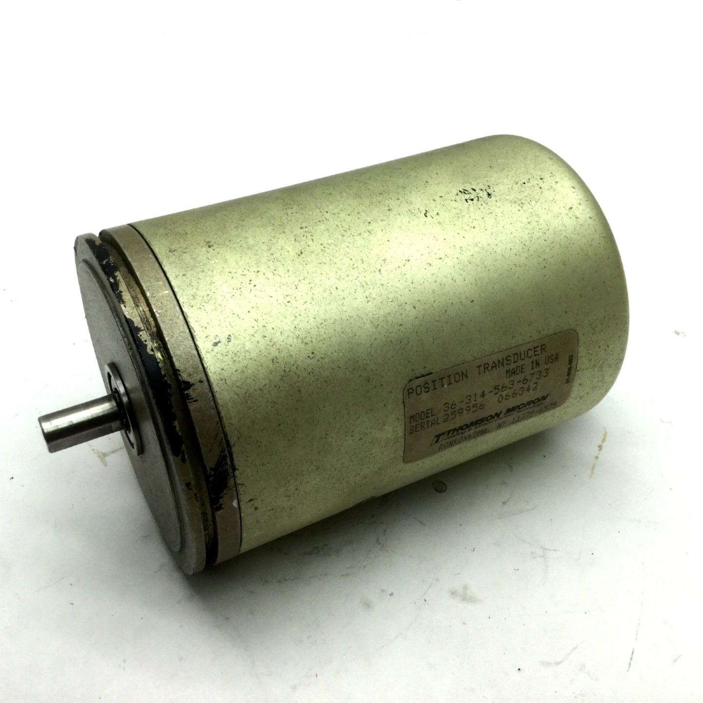 Used Thomson Micron 36-314-563-6733 Rotary Position Transducer R1 1:1 R2 128:1