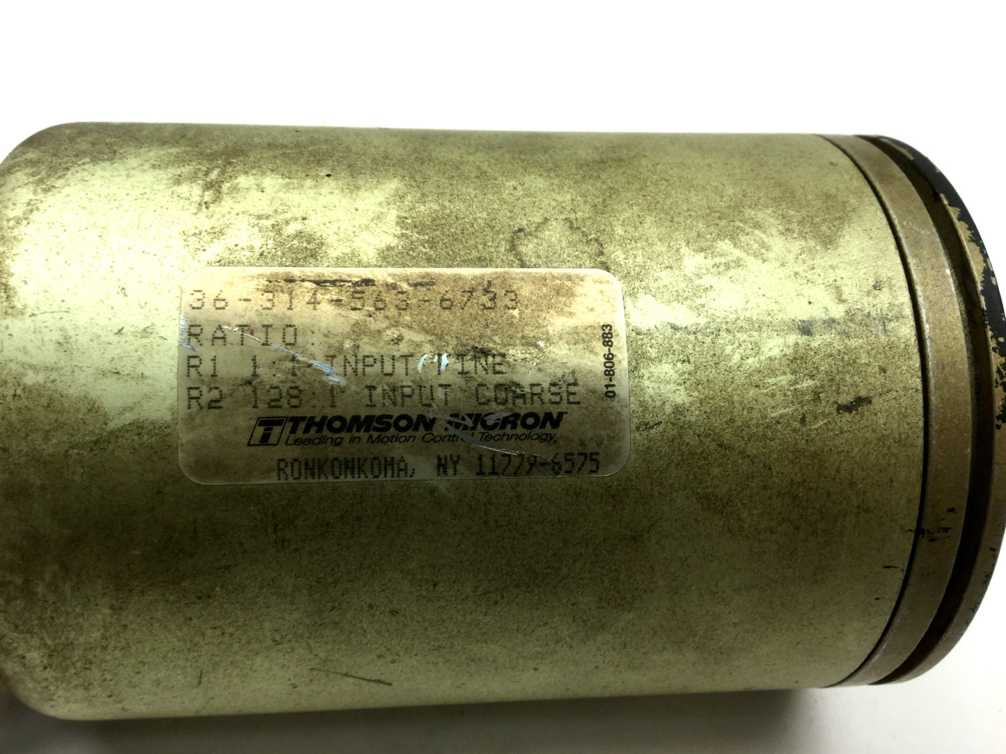 Used Thomson Micron 36-314-563-6733 Rotary Position Transducer R1 1:1 R2 128:1
