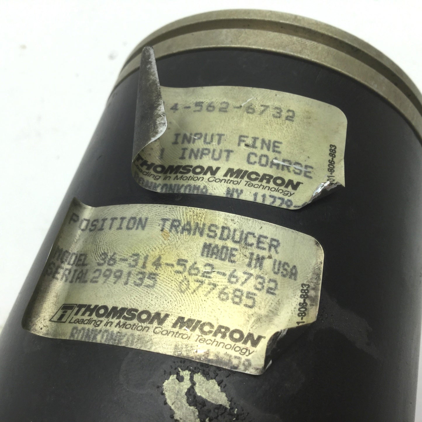 Used Thomson Micron 36-314-562-6732 Rotary Position Transducer R1 1:4 R2 32:1