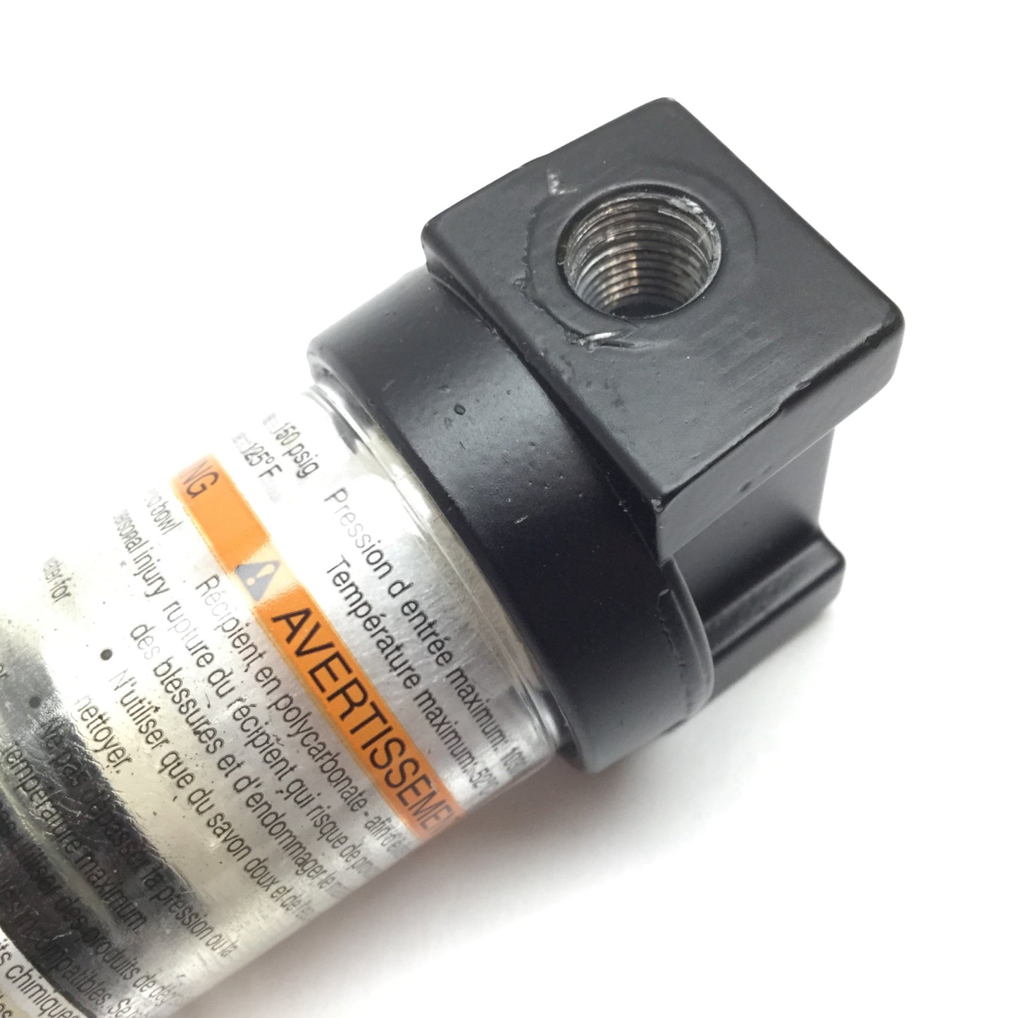 Used Parker 14F05ZB Pneumatic Filter, Pressure Rating: 150psi Max, Ports: 1/8" NPT