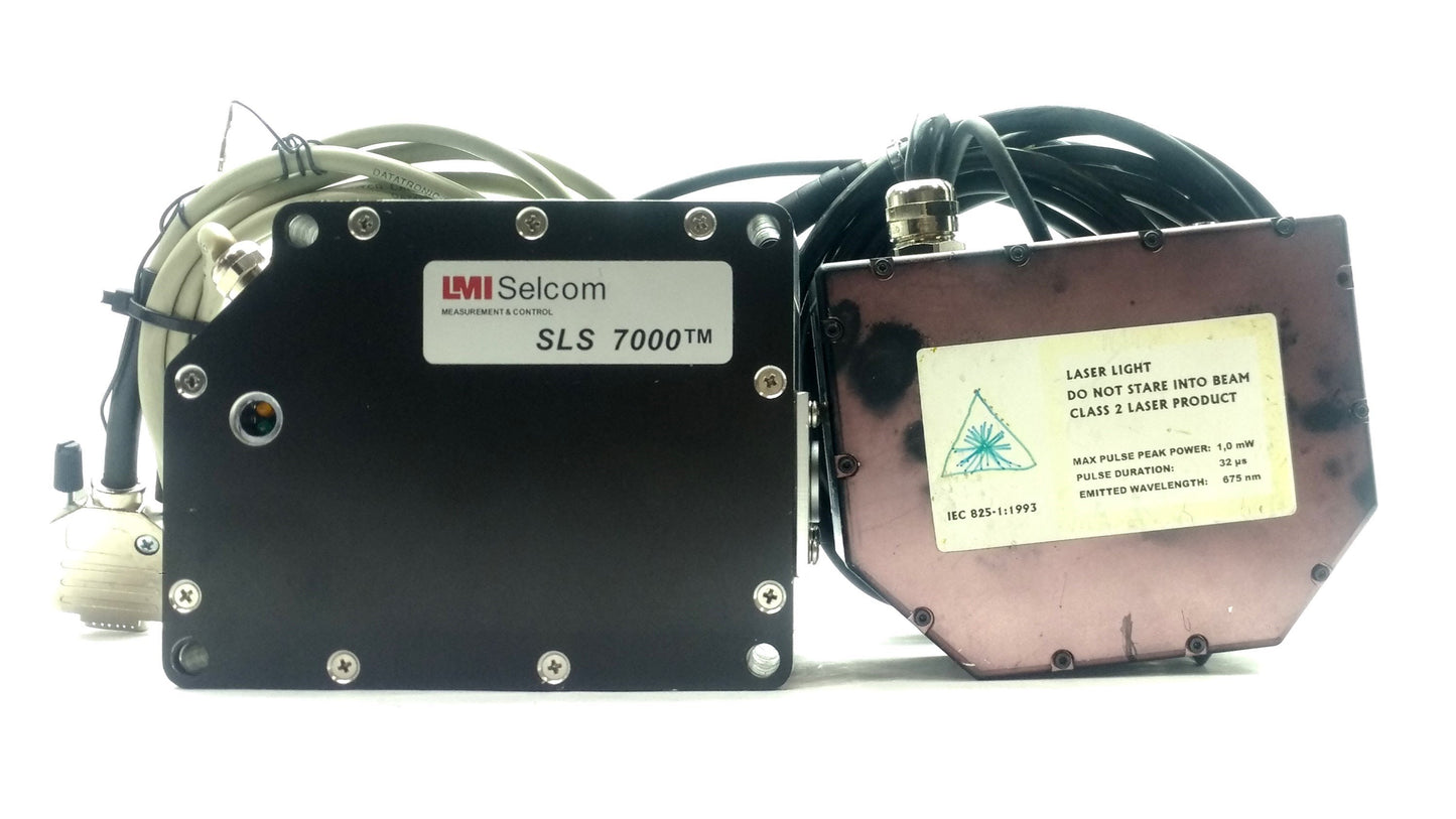 Used LMI SLS7000 Laser Triangulation Sensor/Controller 675nm 1mW, Range: 14-15mm
