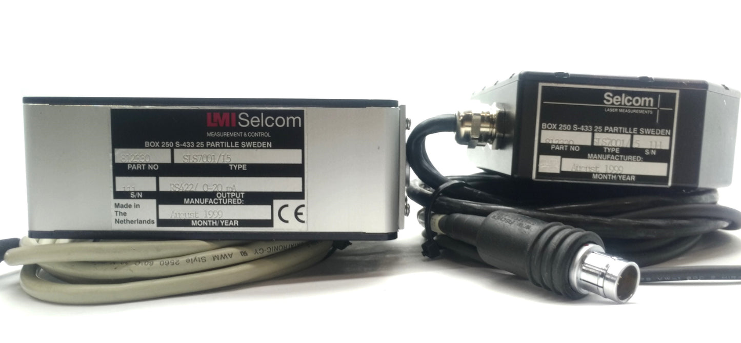 Used LMI SLS7000 Laser Triangulation Sensor/Controller 675nm 1mW, Range: 14-15mm