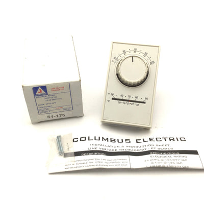 New Johnstone L36-898 ET5-SRTH-S Line Voltage Thermostat For Evaporative Cooler