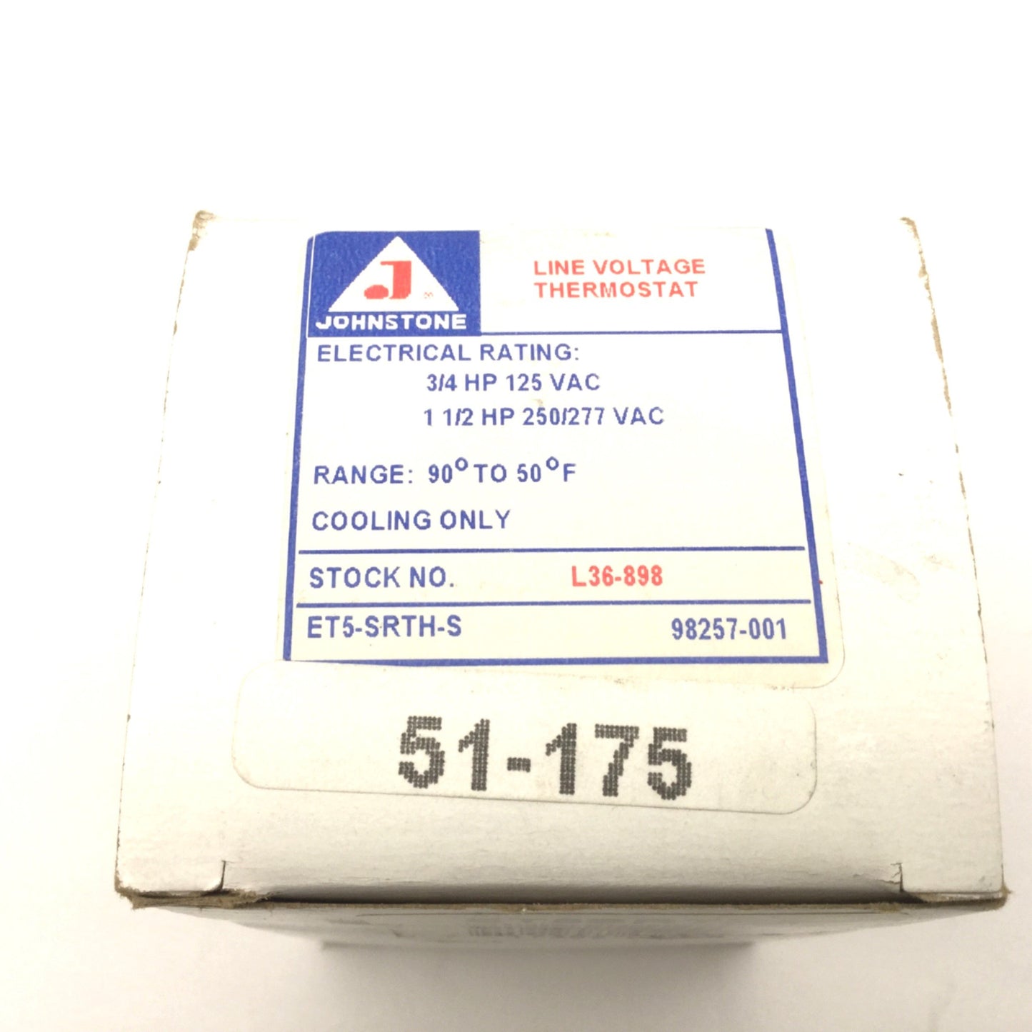 New Johnstone L36-898 ET5-SRTH-S Line Voltage Thermostat For Evaporative Cooler