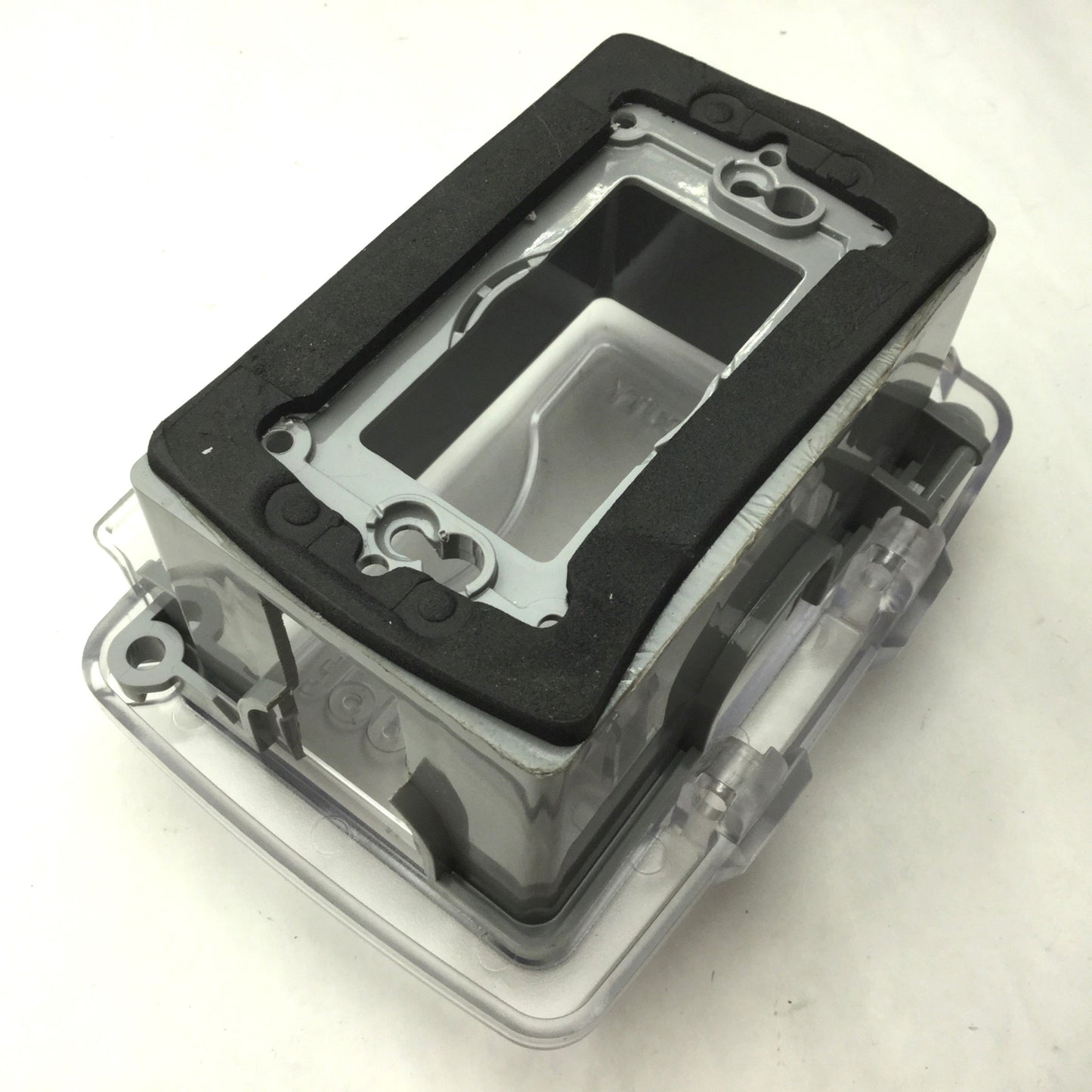 Used Red Dot Extra Duty Clear Cover Enclosure 4"x2.5"x2.5", Has Holes