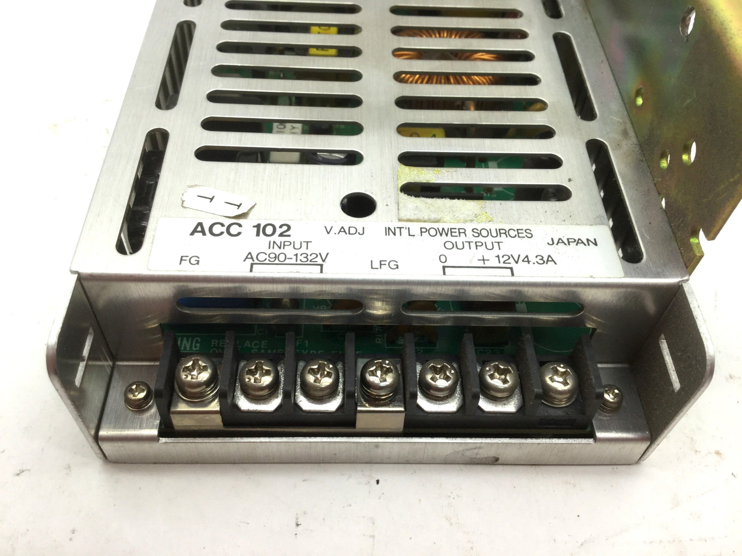 Used International Power Sources ACC 102 Supply IN 90-132VAC Out 12VDC 4.3A 51.6W Max