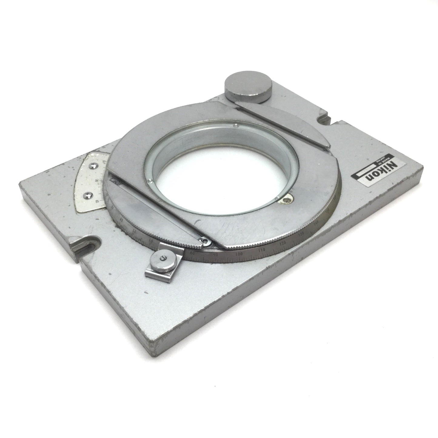 Used Nikon Rotation Table For V-12 Optical Comparator, 360° Rotation, 4.19" Ø Glass