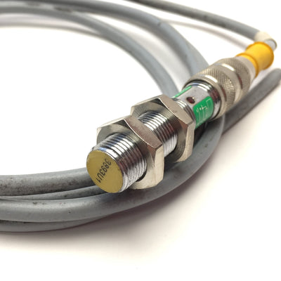 Used Turck Bi2-M12-AN6X-H1141 Proximity Sensor, 10-30VDC, M12x1, NO NPN, Range: 2mm