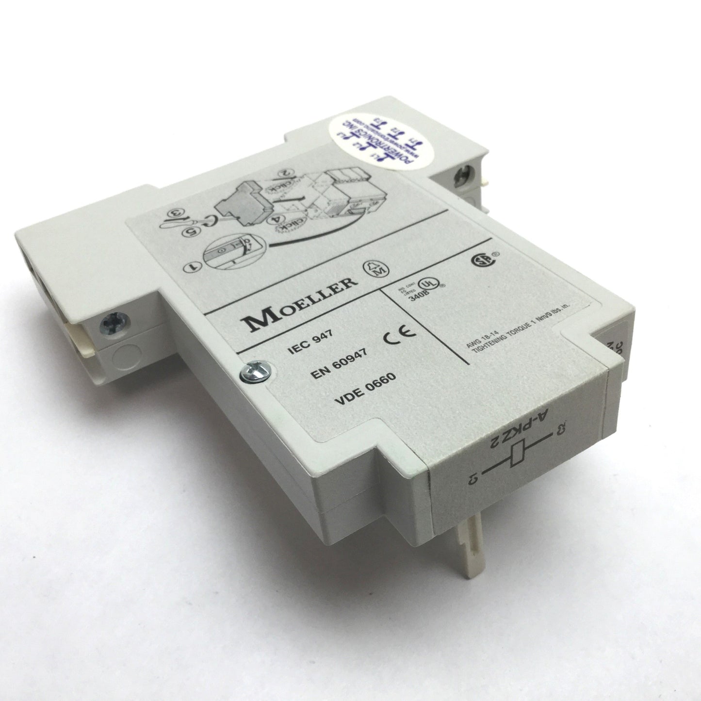 New – Open box Moeller A-PKZ2-B Shunt Trip Module, 110-250VAC/DC, For Manual Motor Protector