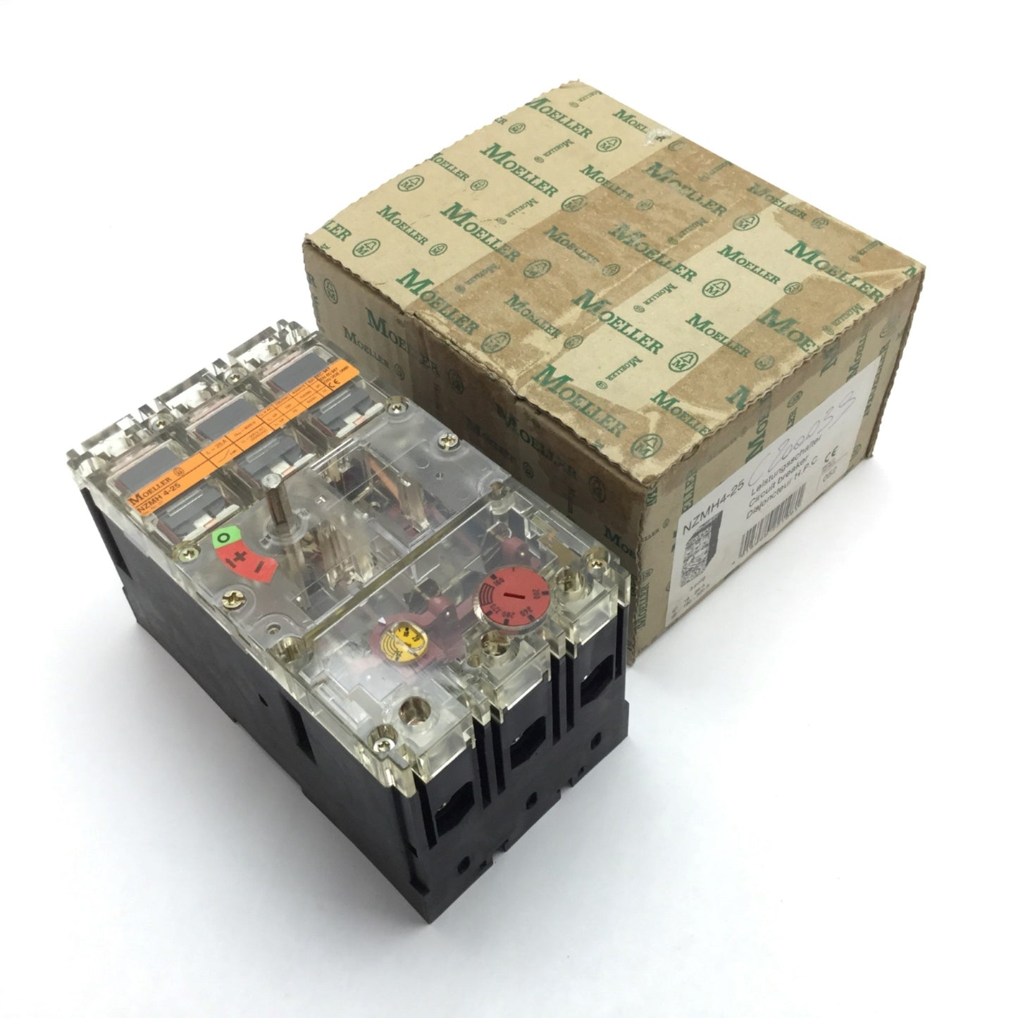 New – Open box Moeller NZMH4-25 Circuit Breaker Disconnect Switch, 3-Pole, Rating: 500VAC 25A