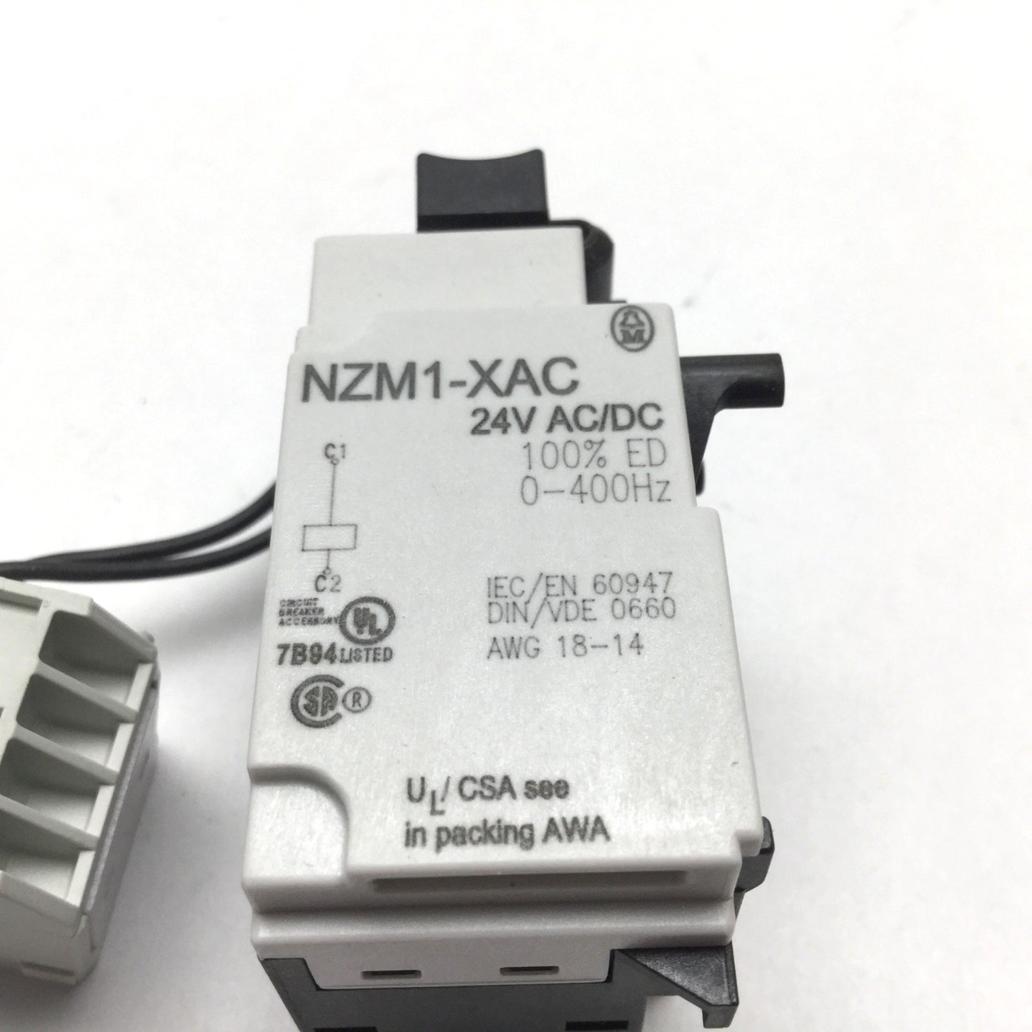 New – Open box Moeller NZM1-XAC24AC/DC Shunt Release, Cage Clamp Terminals, Control: 24VAC/DC