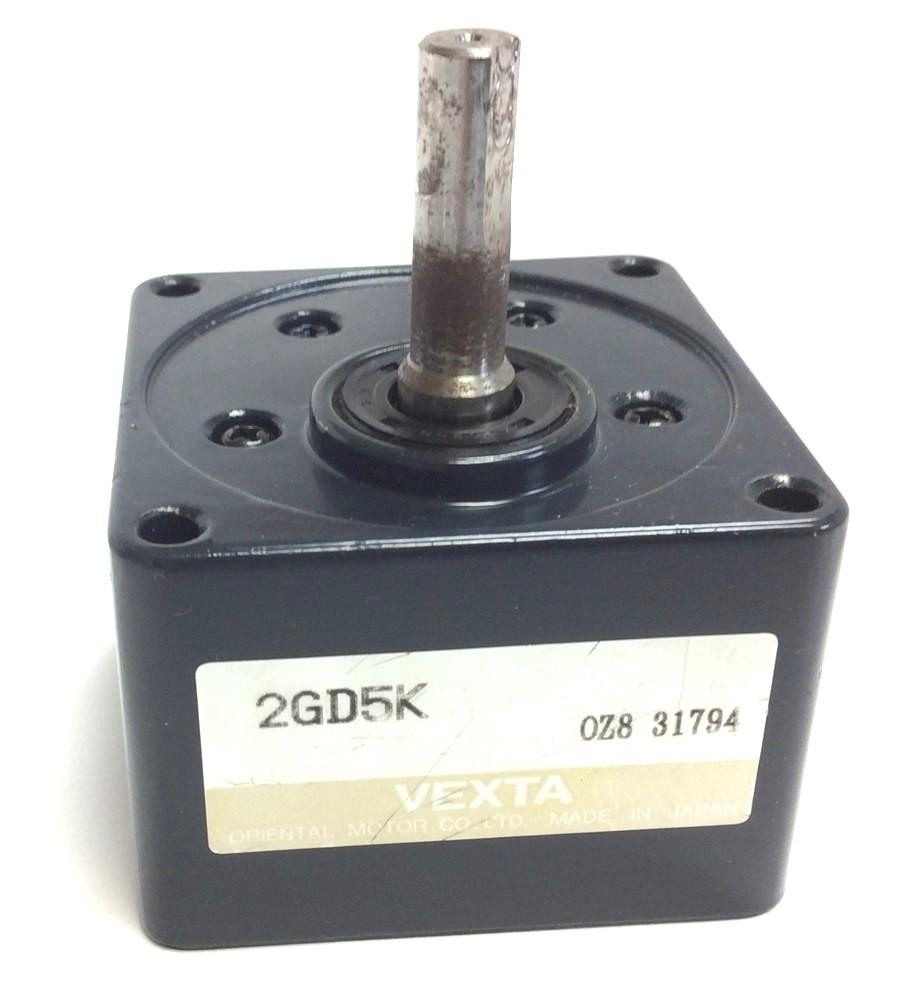 Used Oriental Motor Co. Vexta 2GD5K Motor Gear Head 0.315" Shaft Size 1" Shaft Length