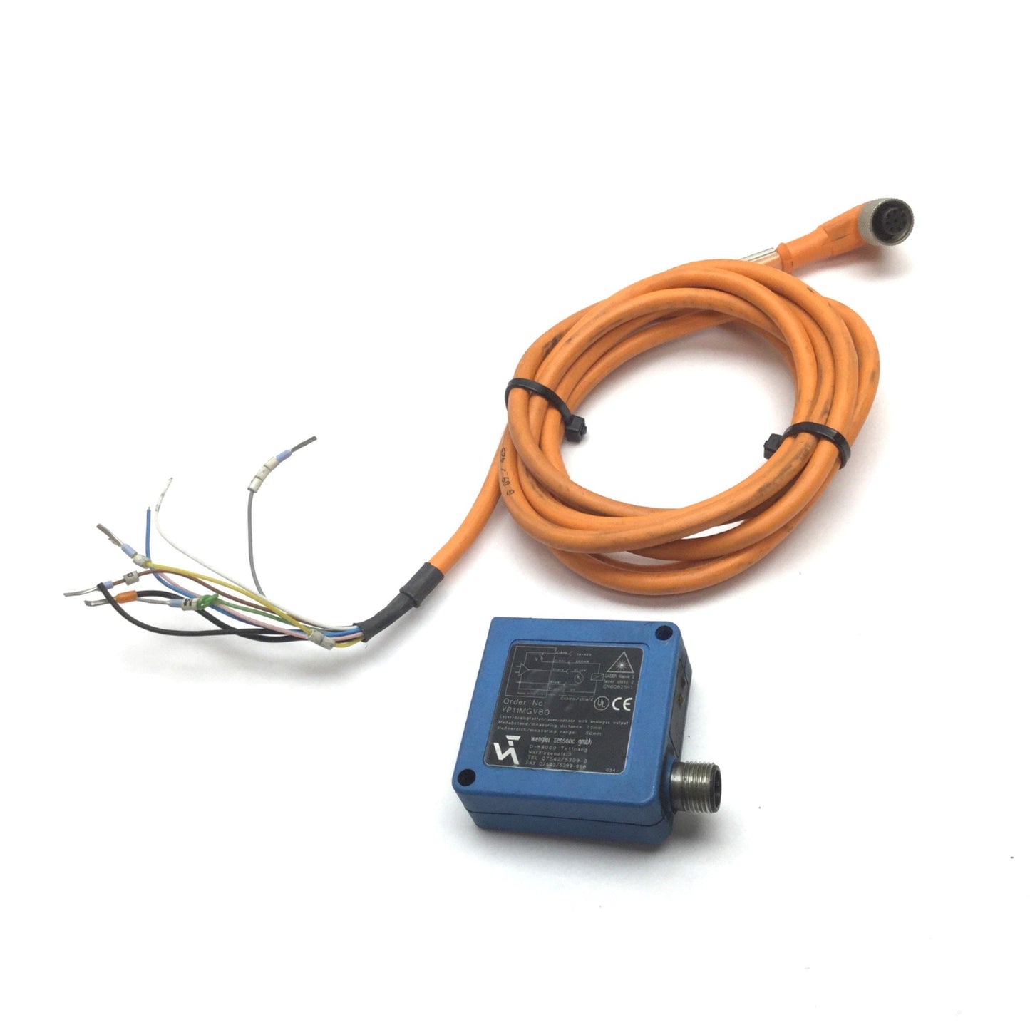 Used Wenglor YP11MGV80 High Performance Photoelectric Sensor, 50-100mm, Analog Output