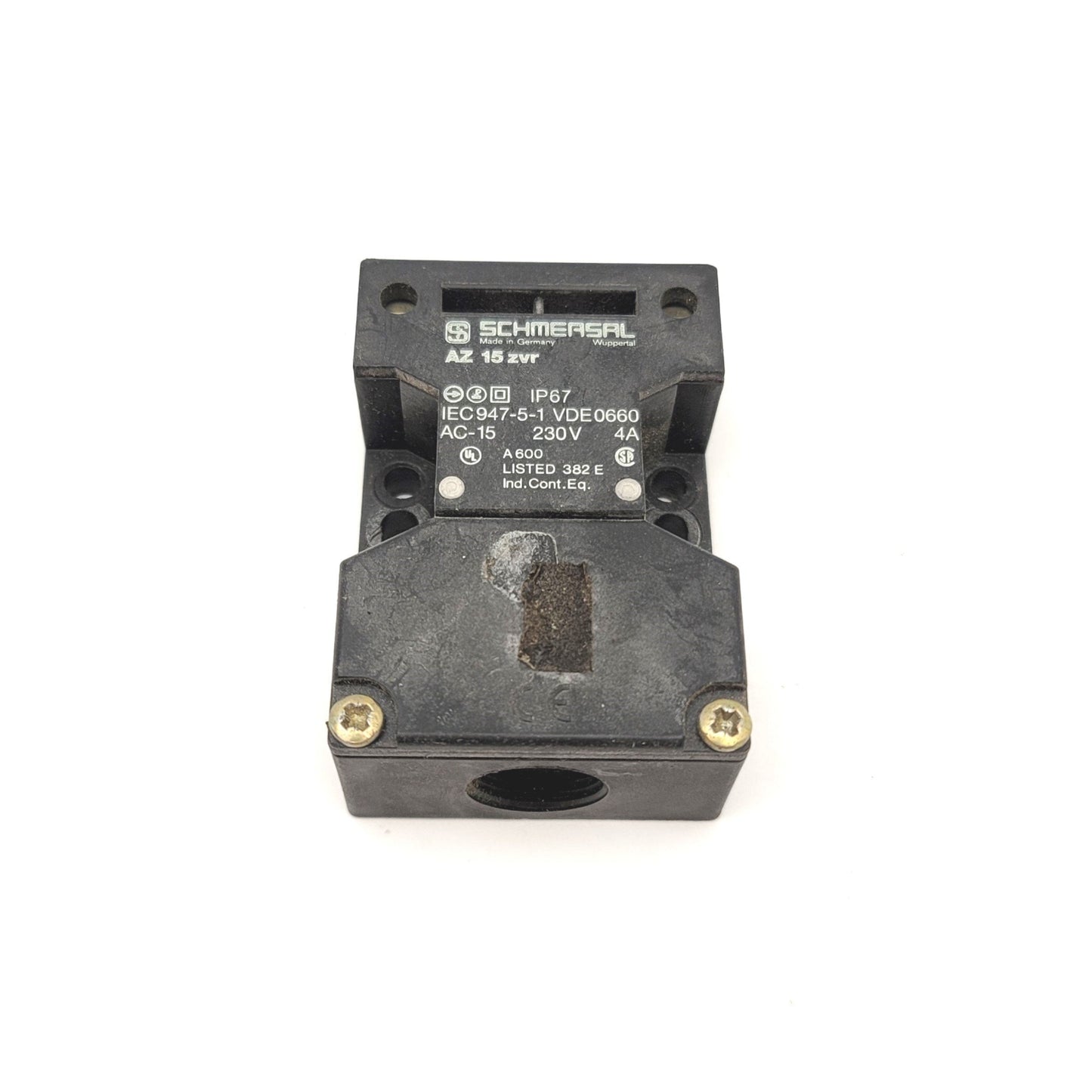 Used Schmersal AZ 15 ZVR Safety Interlock Switch, Rating: 230VAC, 4A, With Key