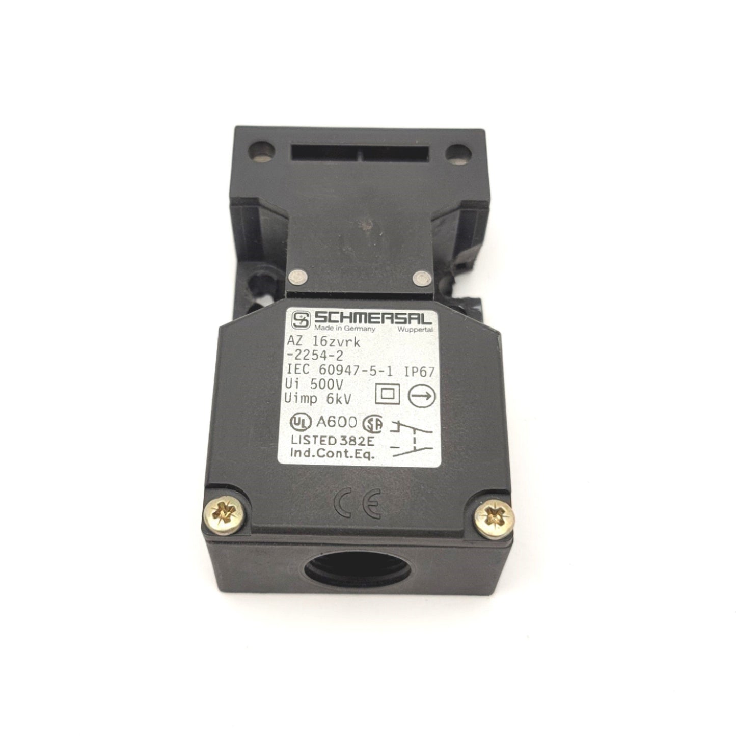 Used Schmersal AZ 16 ZVRK-2254-2 Safety Interlock Switch, Rating 500V, No Key