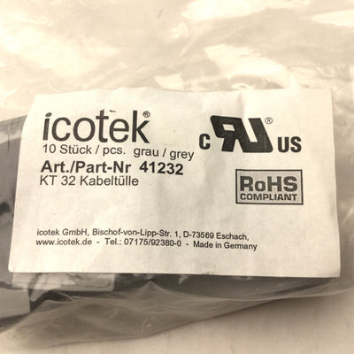 New – Open box Lot of 3 New Icotek 41232 Frame & Gland Grommet Modules, KT Large Series 32-33mm