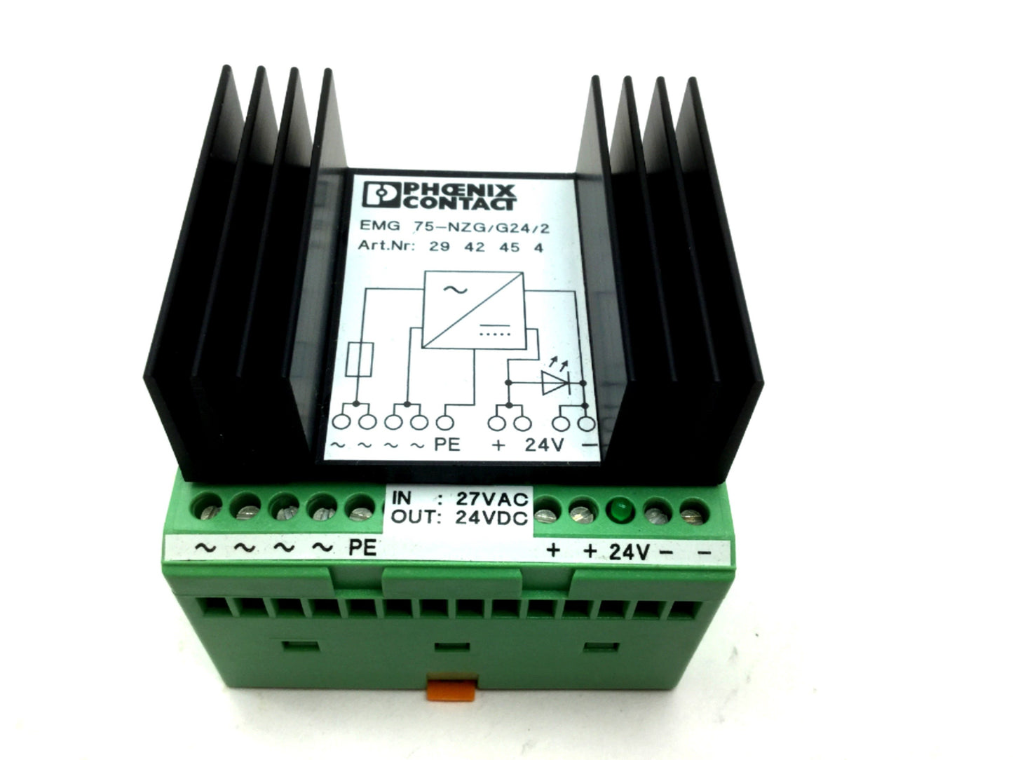New Phoenix Contact EMG 75-NZG/G24/2 Voltage Regulator In: 27VAC Out: 24VDC