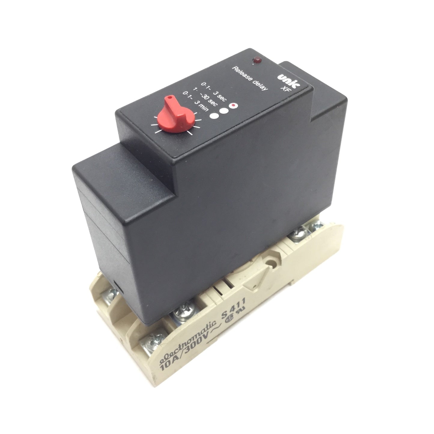 Used Brodersen Unic XF-S2 Timer Relay, DPDT, Range: 0.1-3sec, Supply: 24V AC/DC
