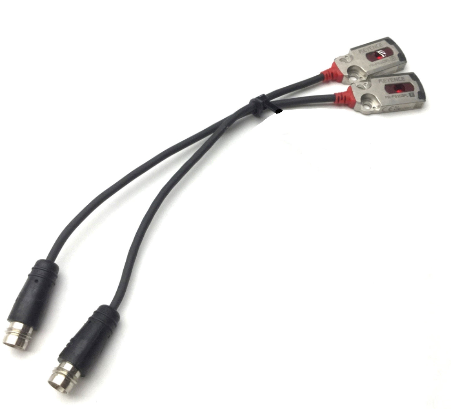 Used Keyence PR-F51C3PL Thrubeam Transmitter and Receiver Range: 0.6mm, PNP, 10-30VDC