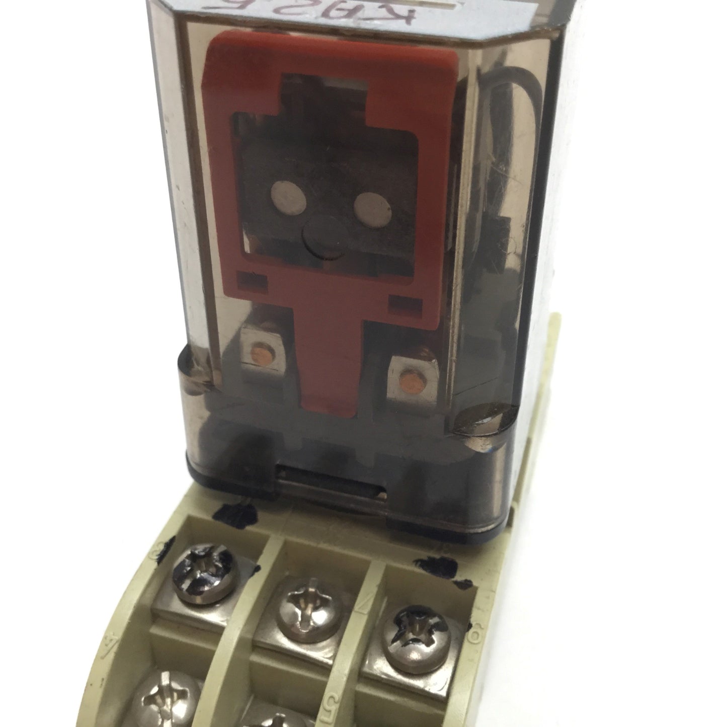 Used Schrack RL300024 Relay, DPDT, Coil: 24VDC, Rating: 10A 250VAC, With Socket