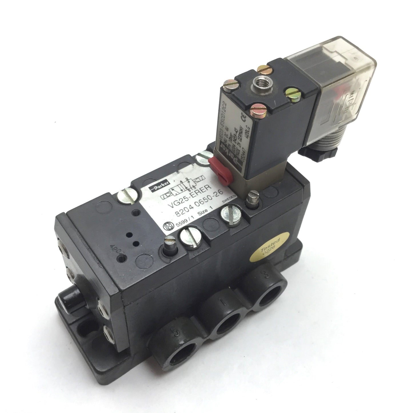 Used Parker VG25-ERER Directional Control Valve, 2-Position 5-Port, G1/4, 24VDC