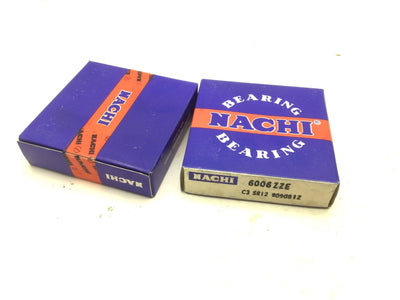 New Lot of 2 New Nachi 6006ZZE Deep Groove Ball Bearing ID 30mm OD 55mm W 13mm