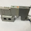 Used SMC SV1200-5W2U-01T Double Solenoid Valve, 2-Position 5-Port, 24VDC, 0.2-0.7MPa