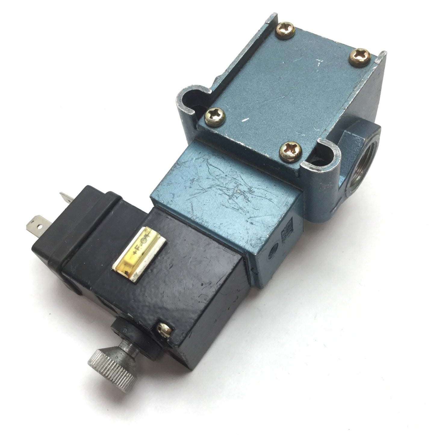 Used MAC 55B-24-PE-614JB Solenoid Valve, 2-Position 3-Port, 24VDC, 150psi, 3/8" NPT