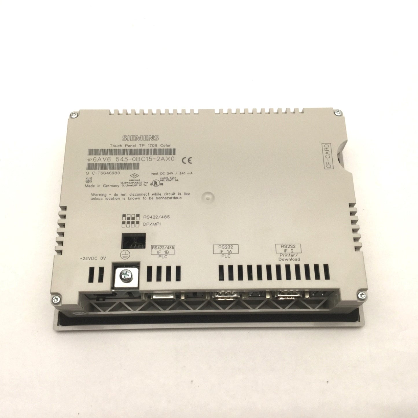 New Other Siemens 6AV6 545-0BC15-2AX0 TP 170B SIMATIC Color Touchscreen HMI 5.7" 24VDC