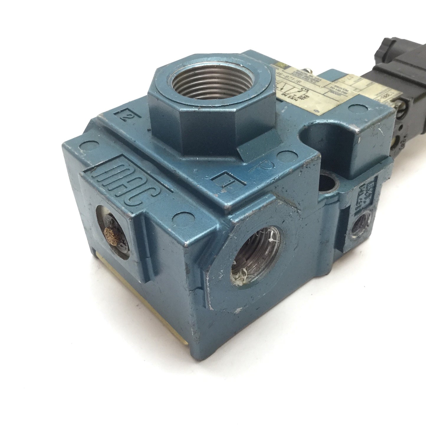 Used MAC 56C-46-871JB Solenoid Valve, 2-Position 3-Port, 24VDC 150psi, 1/2" 3/4" NPT