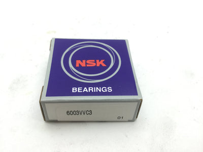 New Lot of 2 New NSK 6003VVC3 Deep Groove Ball Bearing ID 17mm OD 35mm W 10mm